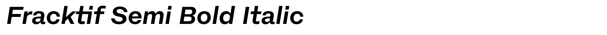 Fracktif Semi Bold Italic image